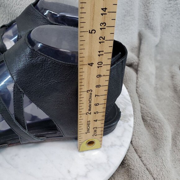 Eileen Fisher Shoes Womens 8.5 Black Leather Nest Caged Gladiator - Picture 3 of 9